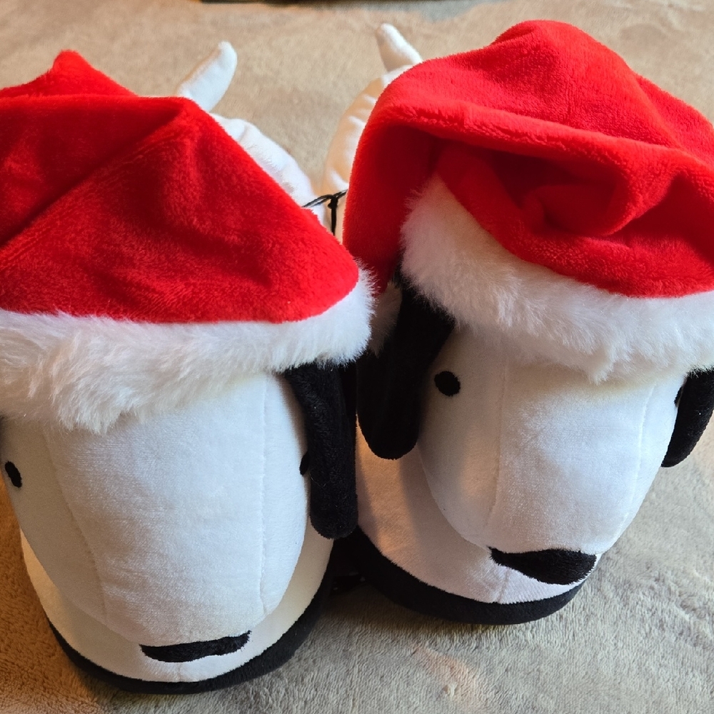 Peanuts Snoopy Adult Size 11-12 Christmas Slippers
